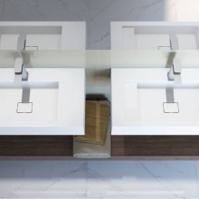 Lavatrio Para Banheiro e Lavabo 80cm Com Ralo Click